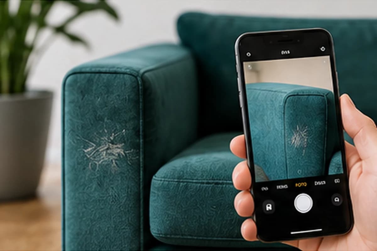 Dzīvokļa defekta fotografēšana ar telefonu